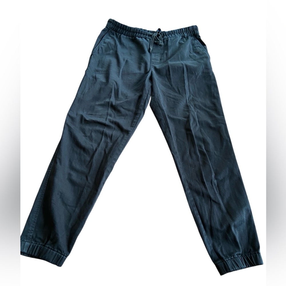 Banana Republic Traveler Relaxed Taper Fit Pants Stretch Waist Cuff Ankle Medium